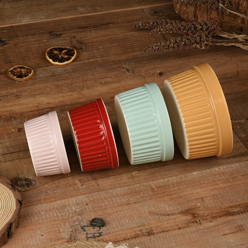 舒芙蕾烤碗空气炸锅用陶瓷双耳碗鸡蛋羹蒸碗水蒸蛋碗用婴儿家用